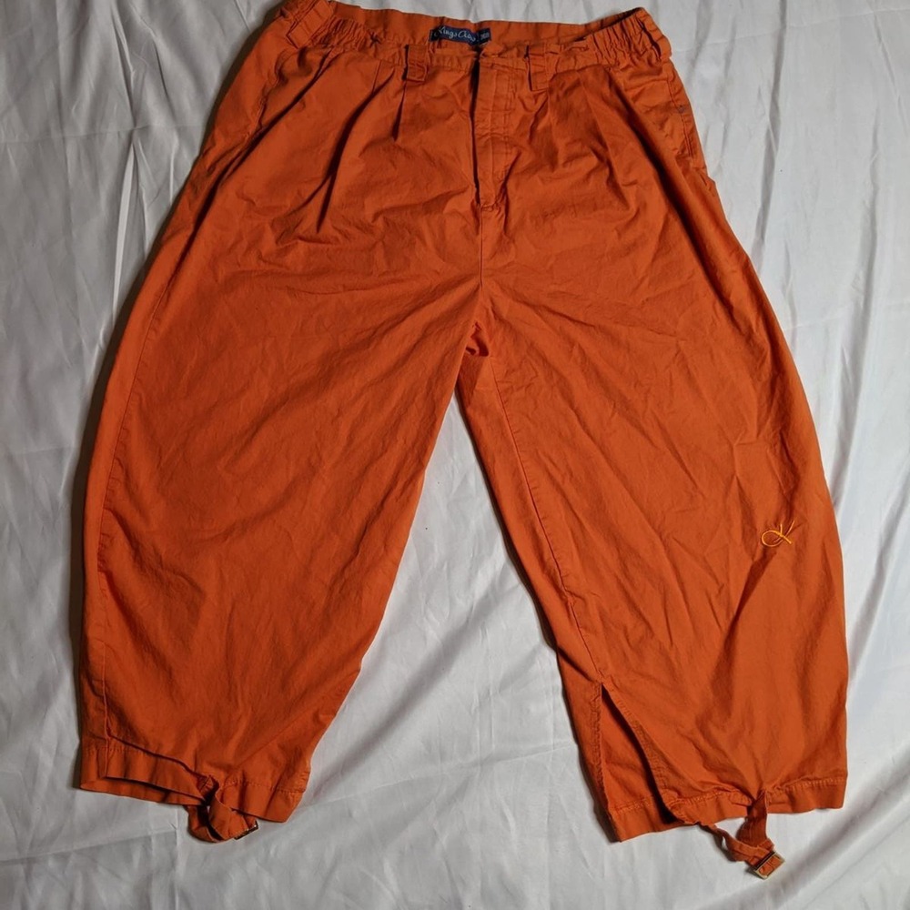 Vintage Orange Parachute Pants